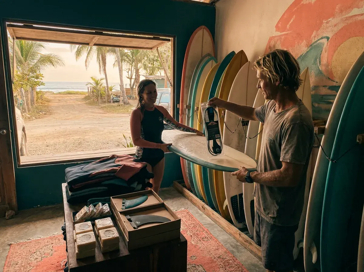 Best Surf Shops in Santa Teresa (2026): Kina, Denga, Somos, Nalu and Where to Buy a Board